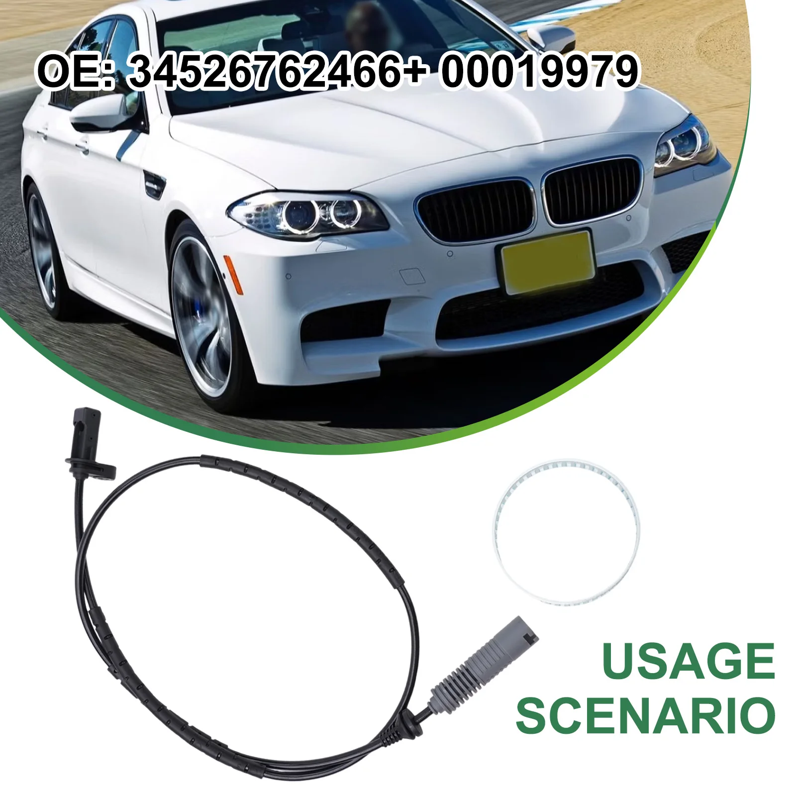 For 3 Series E88 E90 E91 Rear Wheel ABS Speed Sensor ABS Ring 34526762466 For 1 Series Convertible (E88) 2008/03-2013/12