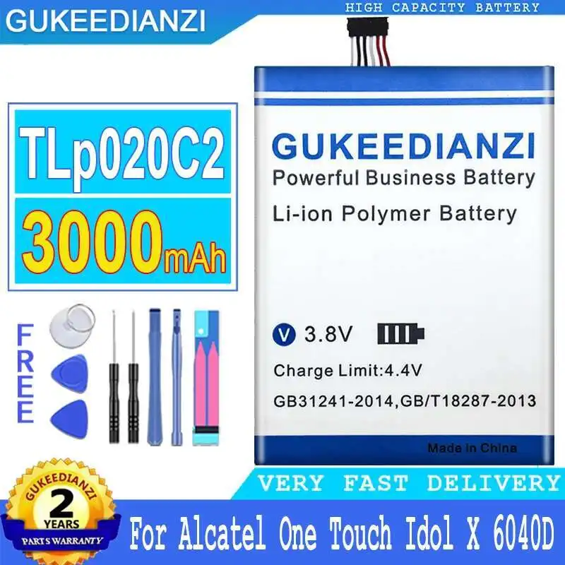 

Аккумулятор мобильного телефона TLp020C2 3000 мАч для Alcatel One Touch Idol X 6040D 6040X Tcl Idol X S950 S950T