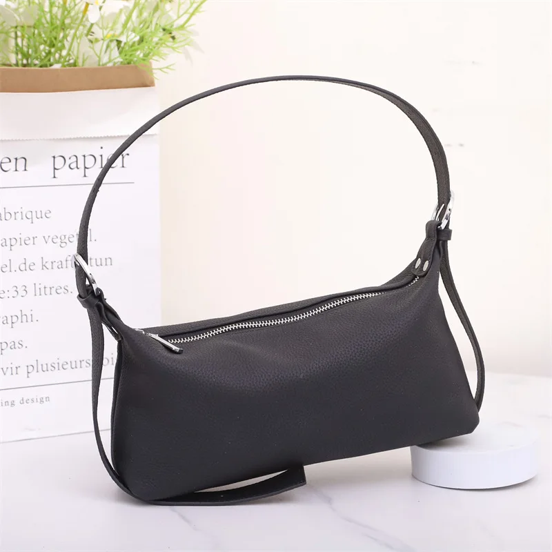 2023 Fashion Trend Women Genuine Real Leather Underarm Bag Female Small Shoulder Bag Lady Messenger Tote Handbag Spring Summer