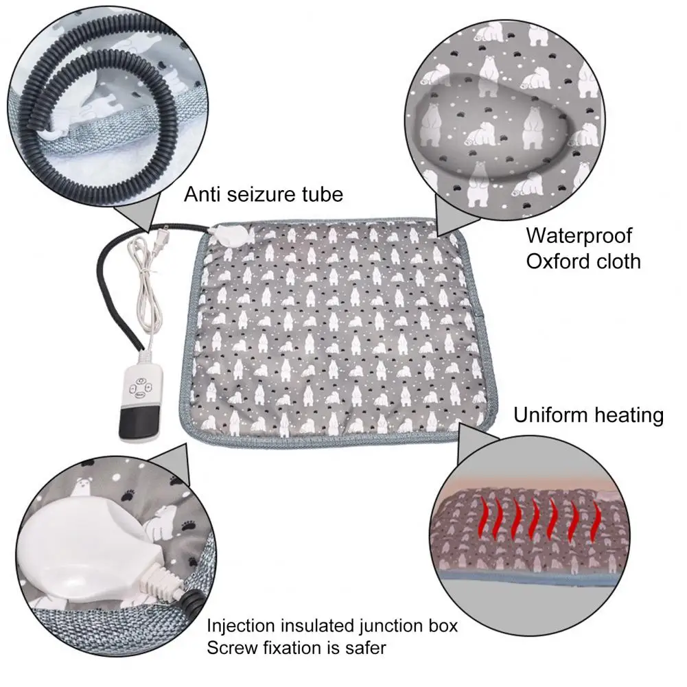 Pet Electric Mat Waterproof Pet Heating Pad Pet Dog Cat Household Heated Blanket
