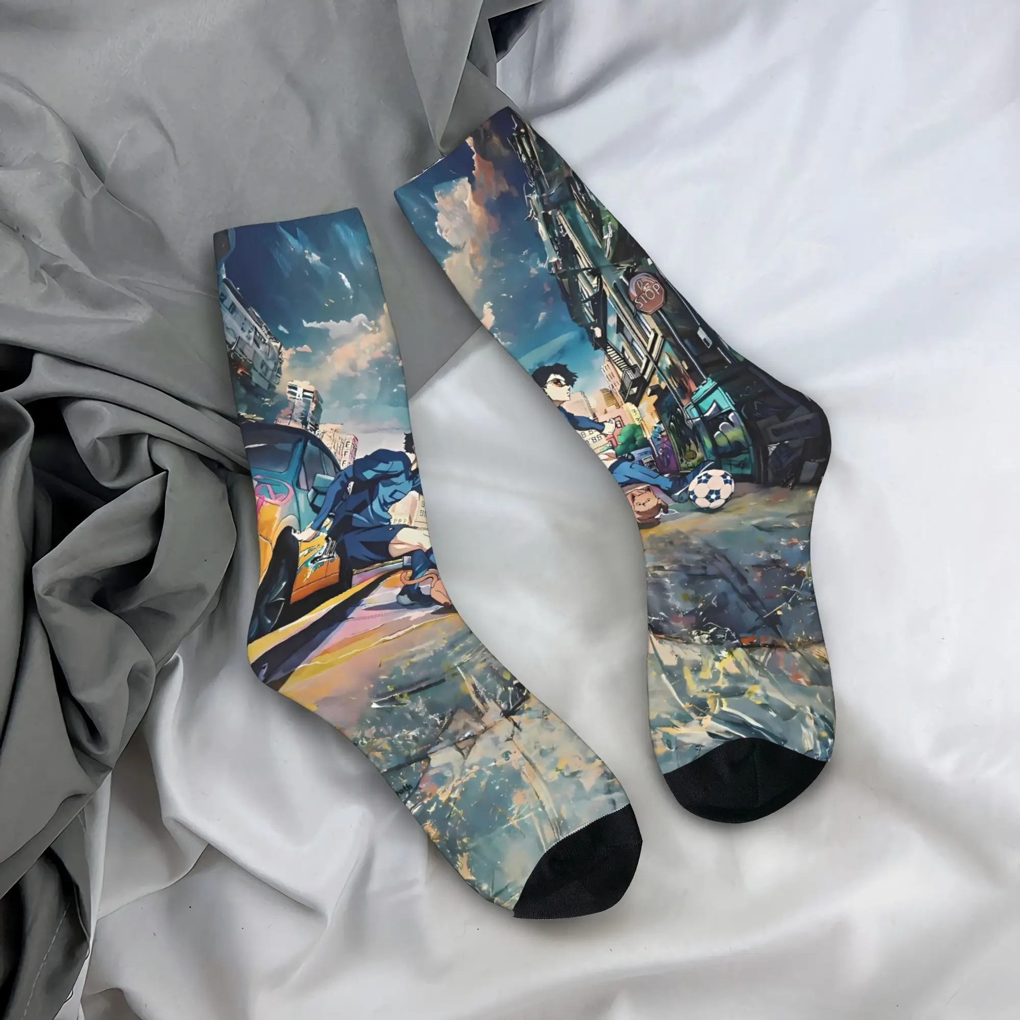 Blue Lock Anime Socks  Fashion Stockings Men Warm Soft Running Socks Autumn Printed Anti-Slip Socks