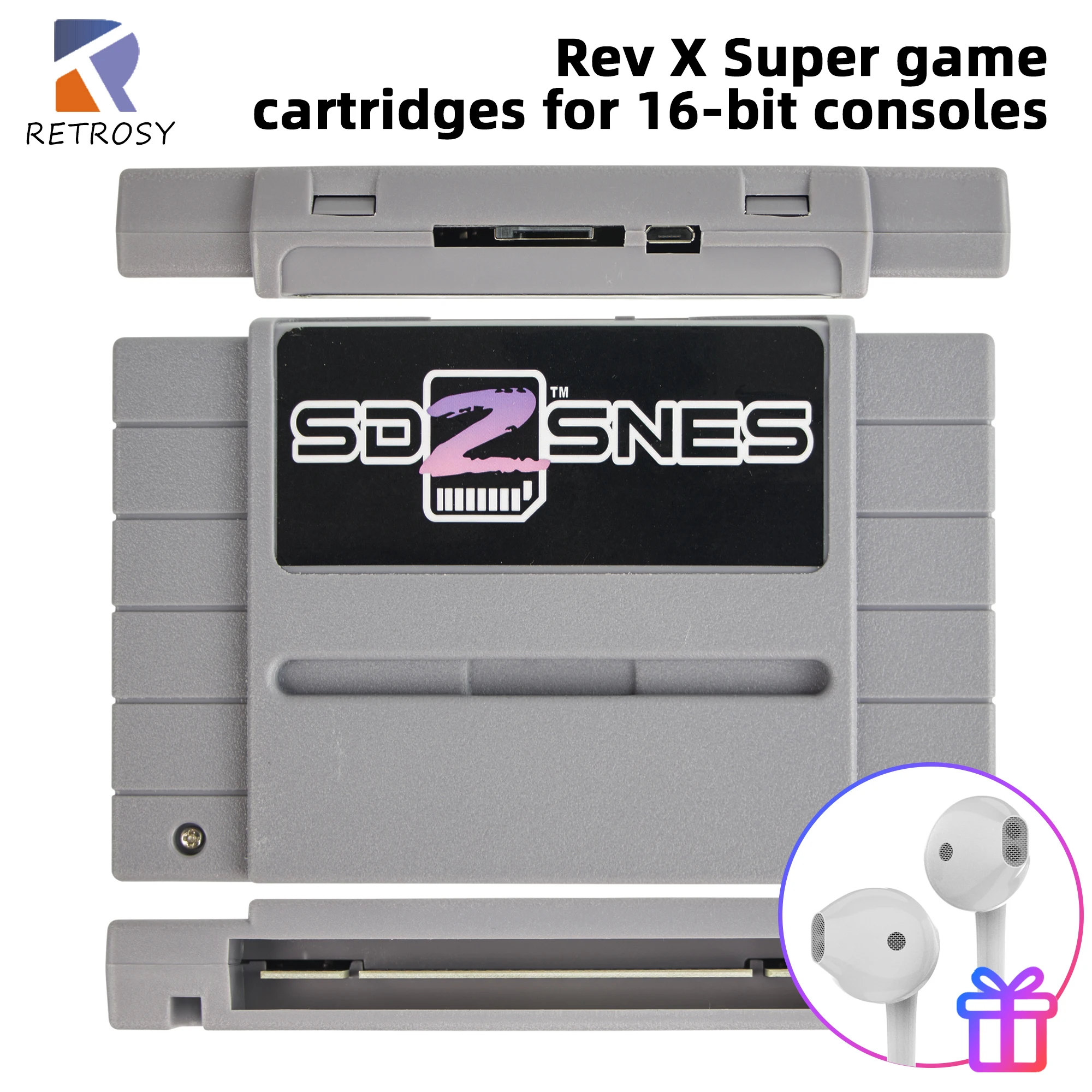 

China version SUPER SD2 pro rev.X super snes pro sfc pro supports special chip games for super family Console Everdrive series