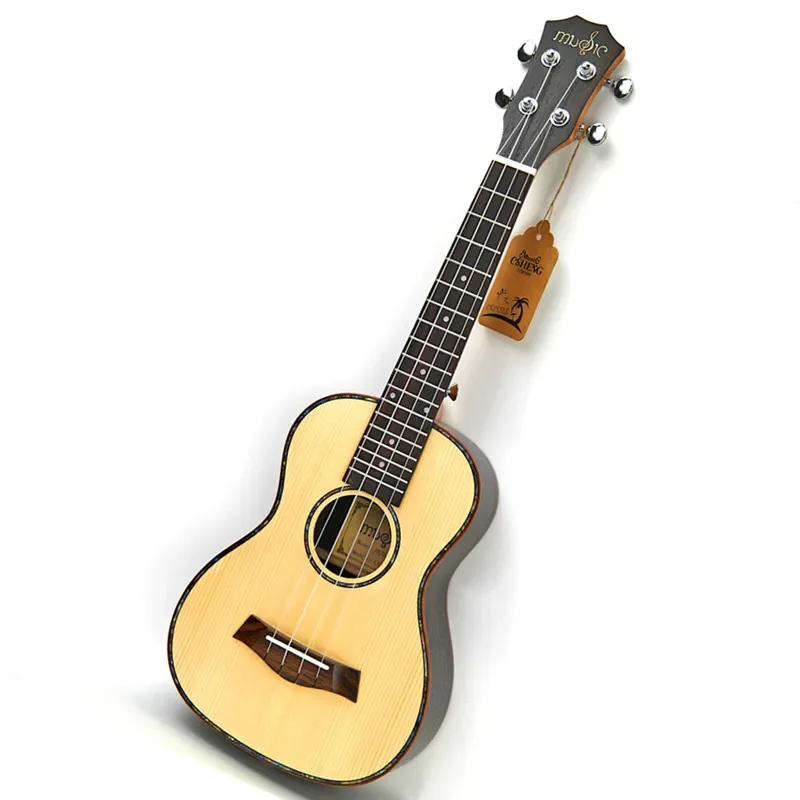 

High Quality 26 inch Ukulele Hawaiian Guitar Only Top Solid Wood Spruce Rosewood Back & Side Acoustic guitar Tenor Uku