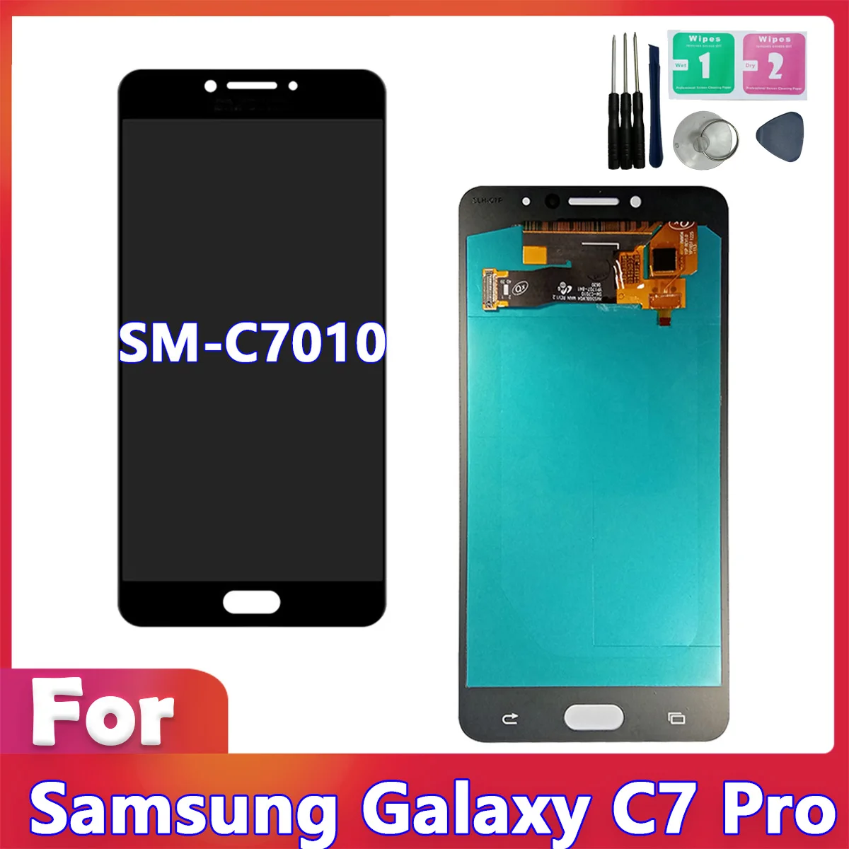 5.7 inches C7 Pro Screen For Samsung Galaxy C7 Pro Lcd Display Digital Touch Screen Replacement For Samsung C7 Pro C7010 LCD