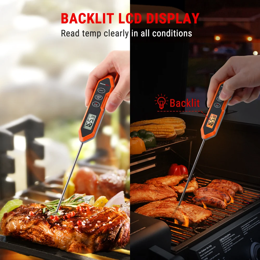 ThermoPro TP15H Backlight Waterproof 13.7CM Long Probe Fast Reading Digital Kitchen Cooking Oven Grill BBQ Meat Thermometer