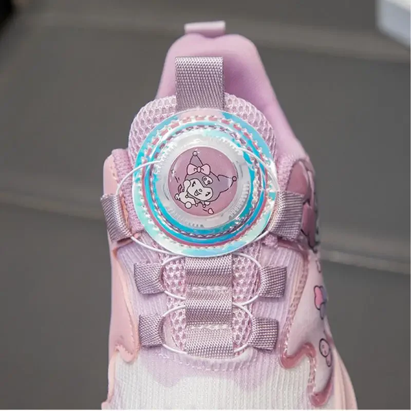 

Hello Kitty Kuromi Children Sanrio Mesh Sneakers Kawaii Cartoon Spring and Autumn New Anime Running Shoes Soft Sole Daddy Shoes