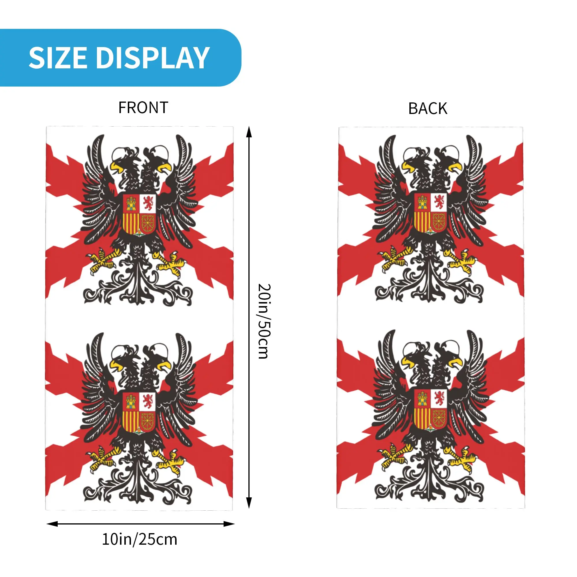 Spanish Legion Bandana Neck Gaiter UV Protection Face Scarf Cover Women Men Spain Burgundy Cross Headwear Tube Balaclava