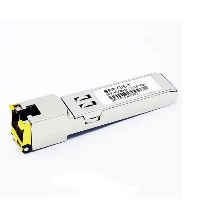 โมดูลไฟเบอร์ SFP พอร์ตอีเธอร์เน็ตโมดูล RJ45 1000BASE-T ตัวเชื่อมต่อสวิตช์ทองแดงเข้ากันได้กับ Cisco/Mikrotik Gigabit Ethernet