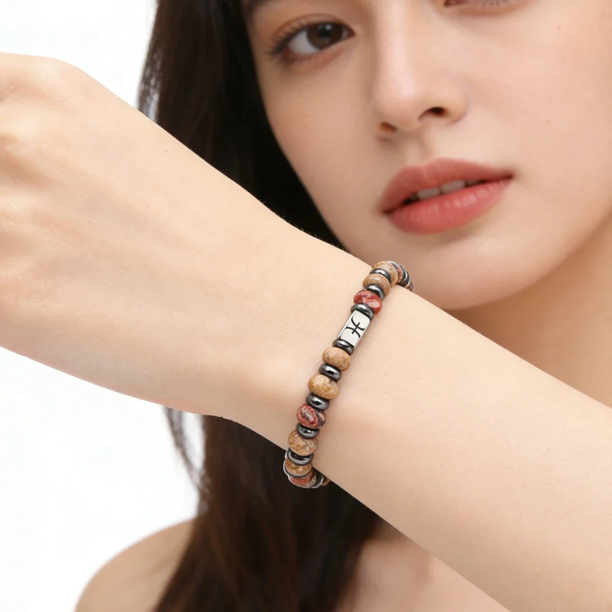 Black Gallstone Energy Stone Male and Female Bracelet 12 Constellation Bracelet Taurus Leo Aries