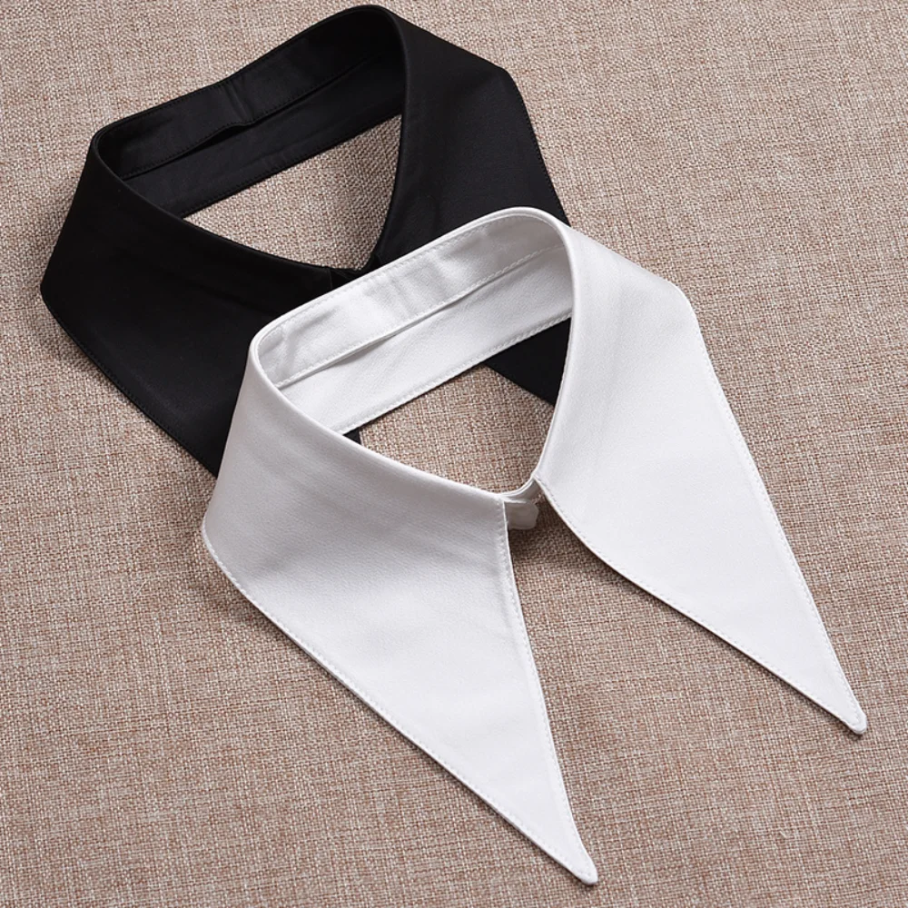 قميص كلاسيكي كبير مدبب بياقة وهمية للسيدات، قميص أنيق قابل للفصل وقابل للتعديل، بلوزة ملابس متعددة الاستخدامات، ياقة كاذبة #2