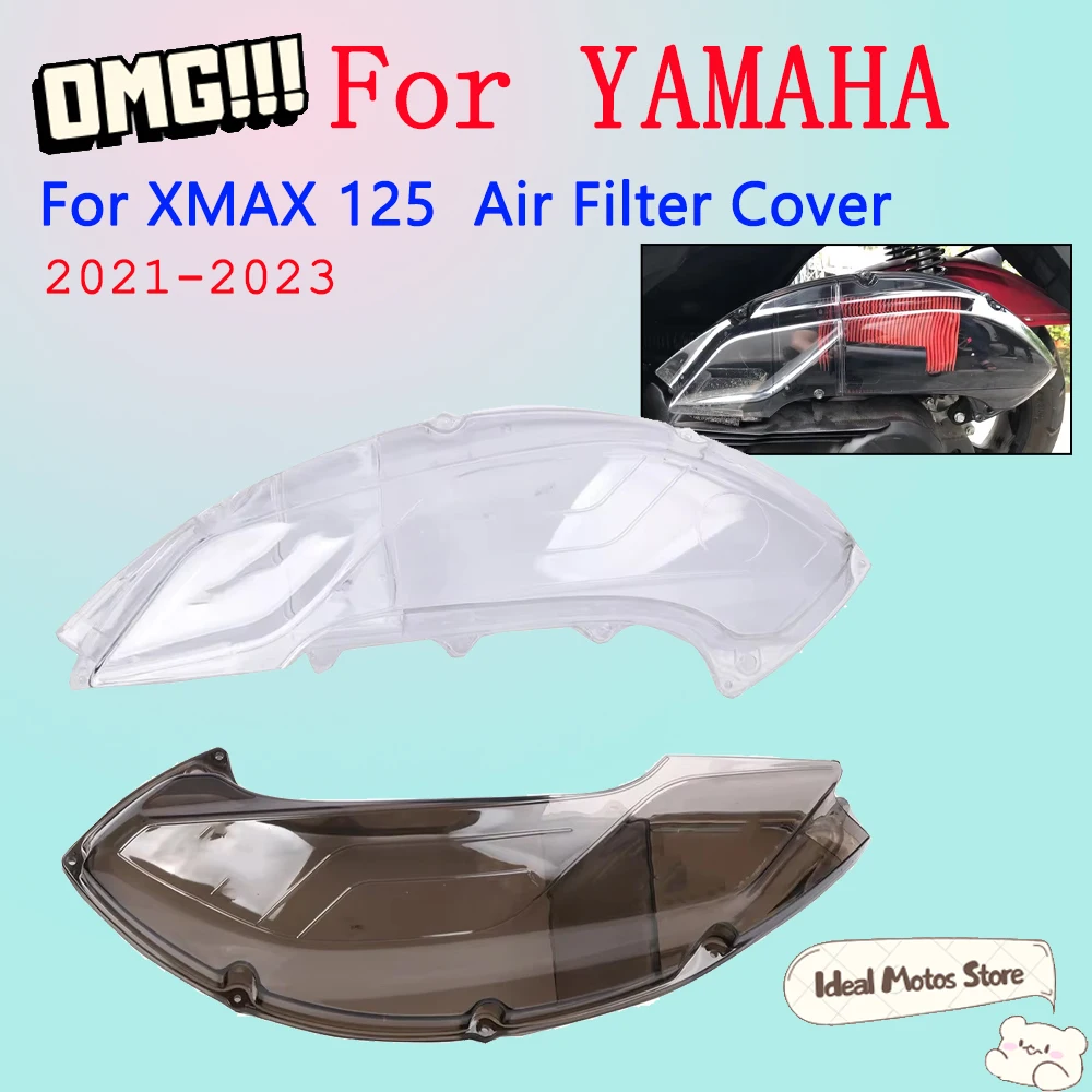 

Motorcycle Transparent Air Filter Cover Element Guard Protector Dirt-Proof Protective For Yamaha XMAX125 X-MAX 125 2021 - 2023