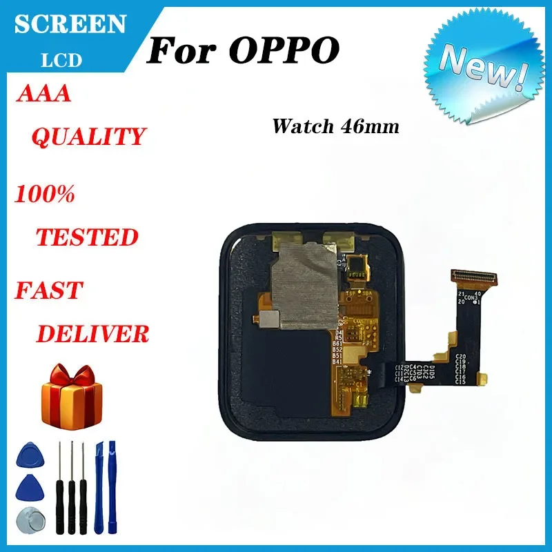 For OPPO Watch 46mm LCD Screen Display  Touch Screen Digitizer Sensor Glass Panel Display Replace And Repair Parts
