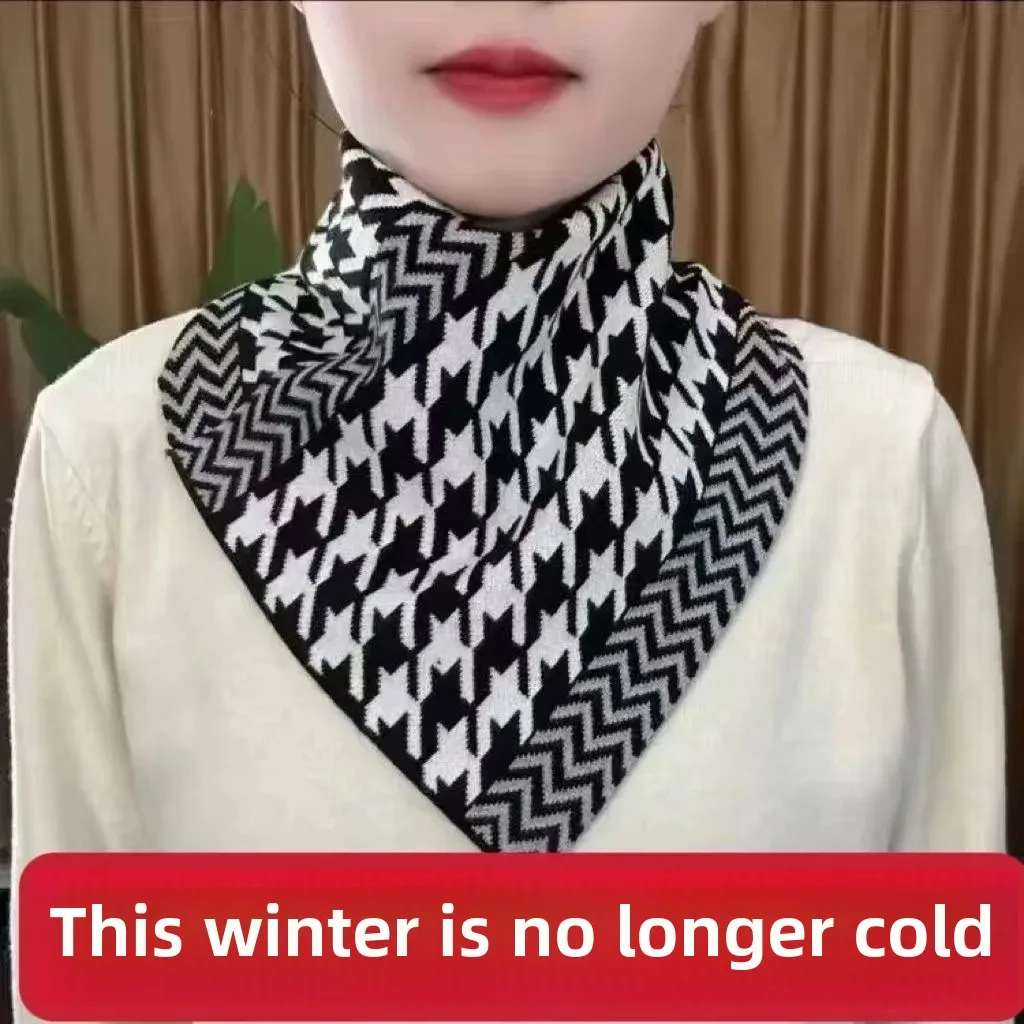 New Fashionable Flannelette Autumn Winter Neck Warmer Korean Style Versatile Neck Cover Warm Elegant Triangle Scarf Motorcycle T