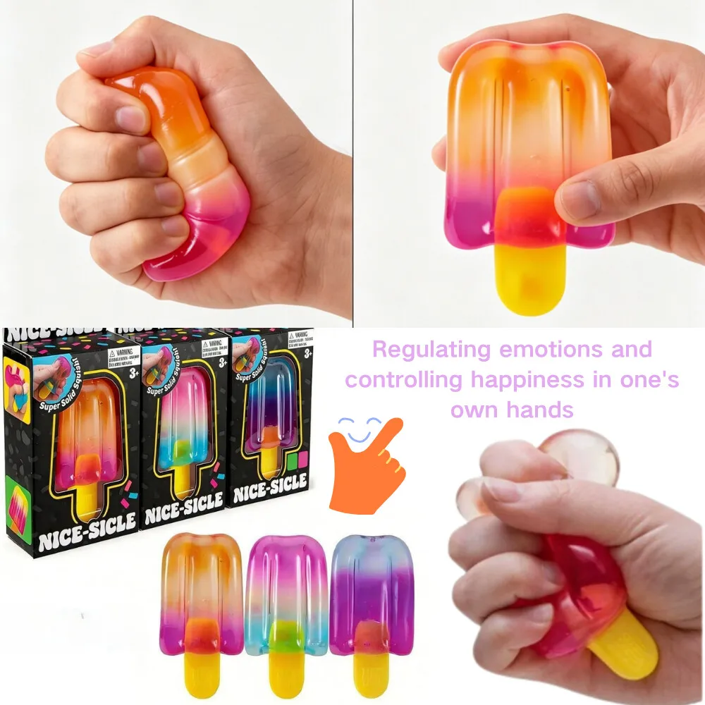 

@*2026 hot NeeDoh Nice-Sicle Popsicle Sensory Squeeze Toy Super Stress ice lolly Relief for Kids Adults Summer Easfestival gifts
