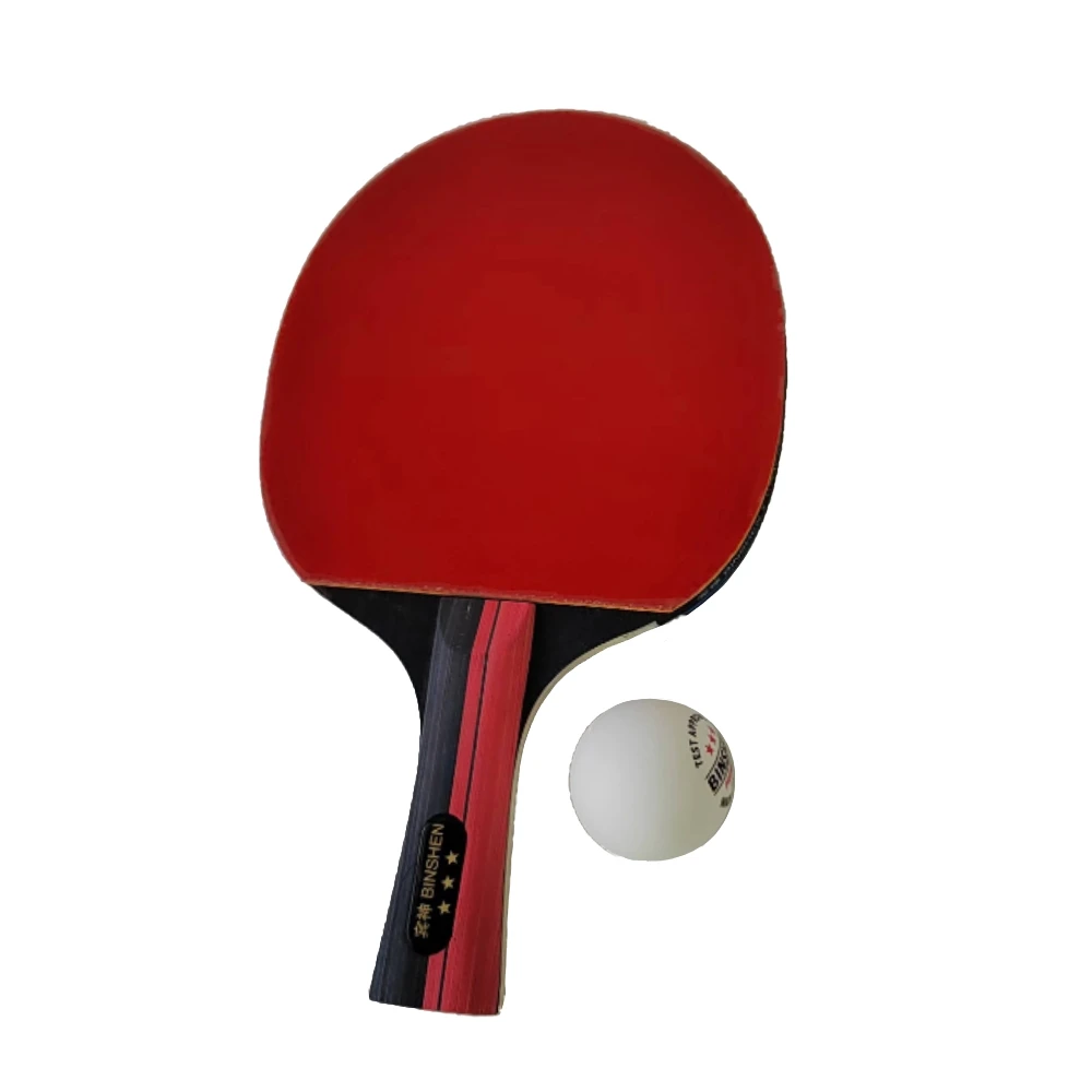 Poplar Wood Anti Arc Rubber Table Tennis Racket, Three-Star Level Table Tennis Racket