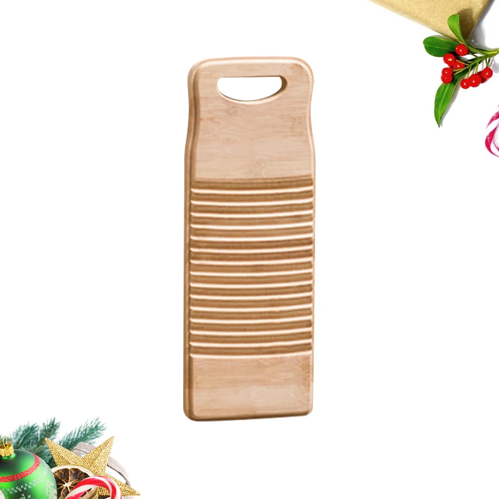 

Bamboo Washboard Thickened Solid Wave Texture Laundry Board Anti-Slip Cleaning 40cm Thickened Washboard