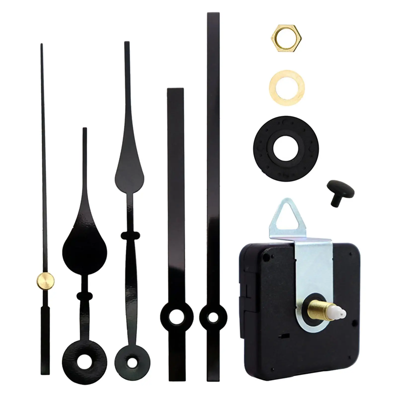 Wall Clock Movement Hands Set with 2 Sets of Hands Black for Repair Replacement DIY Custom Clock Home Improvement