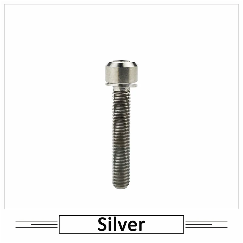 1PCS Titanium Bolt M6x20 25 35mm Cap Head Hexagon Socket with Gasket Screw for Bicycle Clamp Handle/Bowl set/Hub v-brake Fixing