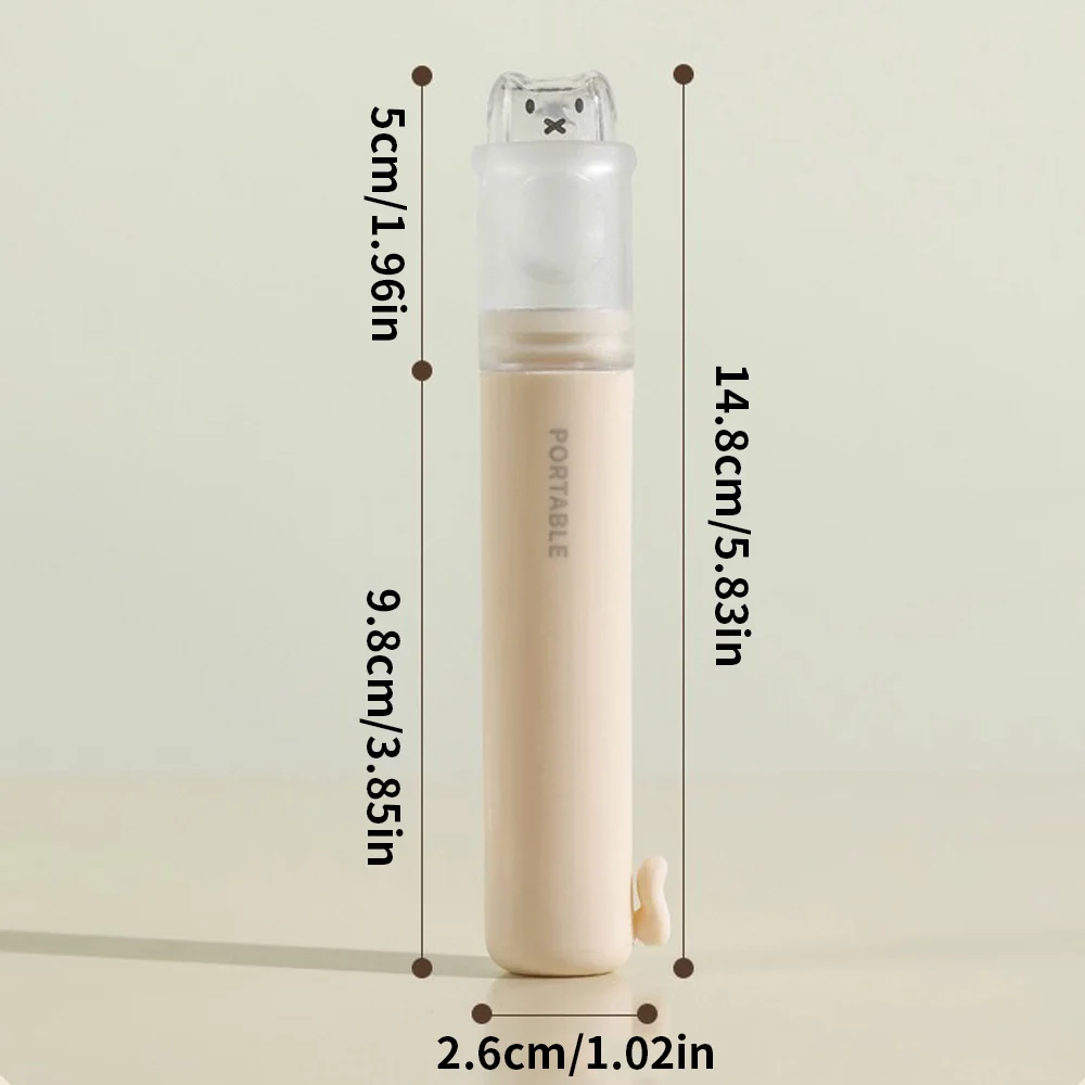 قطعة واحدة - حاوية سفر مريحة لفرشاة الأسنان، مجموعة فرشاة أسنان قابلة للطي 2 في 1 - صغيرة ومريحة - ضرورية للأعمال