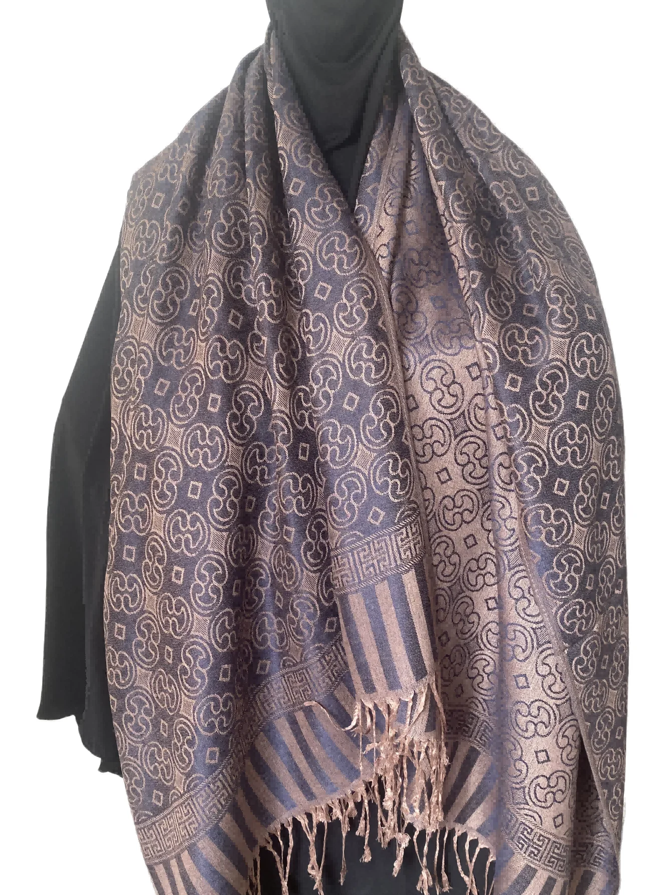 Klassischer ethnischer Stil, beliebter Quasten-Langschal für Damen, bestickt, Pashmina, warm, lässig, Winterschals, Damen-Hijabs-Schals