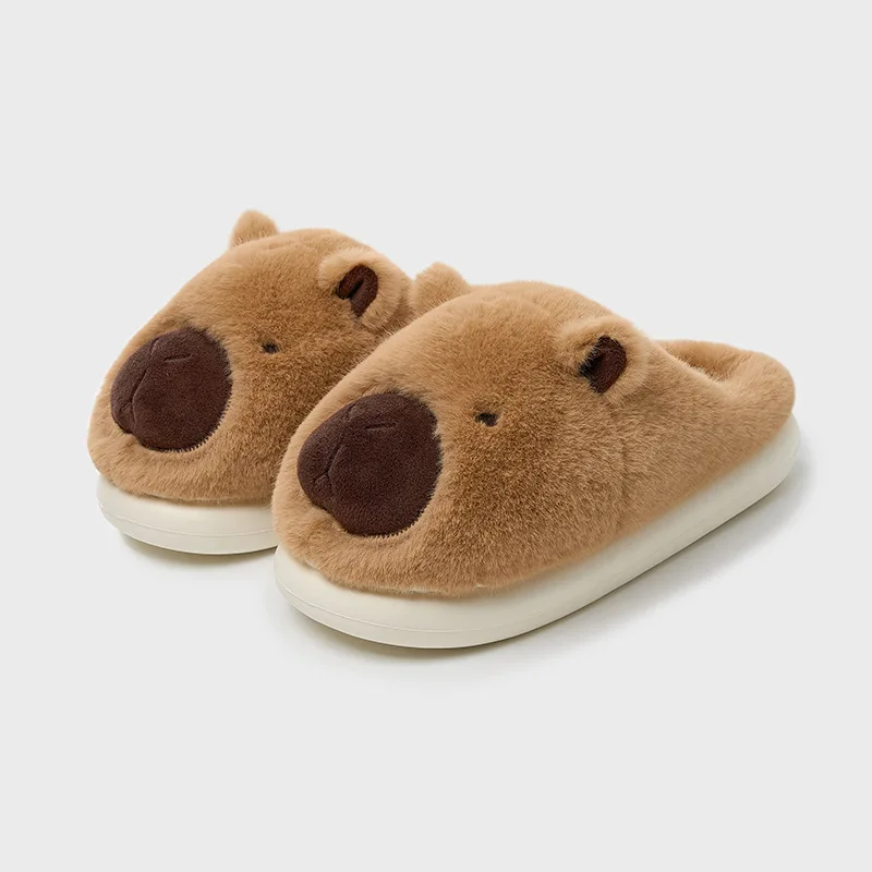 Pantofole in cotone da donna calde per interni invernali per la casa nuove simpatiche pantofole in peluche con orsetto comode pantofole pelose da