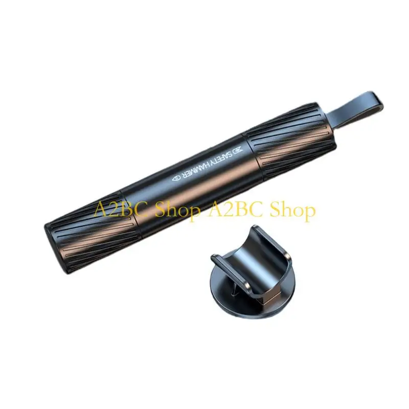 A2BC Life Saving Hammer for Car with Double Sided Glass Breaker & Concealed Seatbelt Cutter Compact Emergency Car Tool