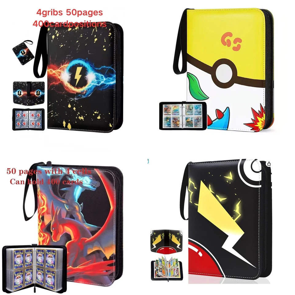 STOCK @ @ 400 pièces Album classeur Photocard PU fermeture éclair Album Photo Porte-carte jouet Collection dossier lettres cartes passe-temps