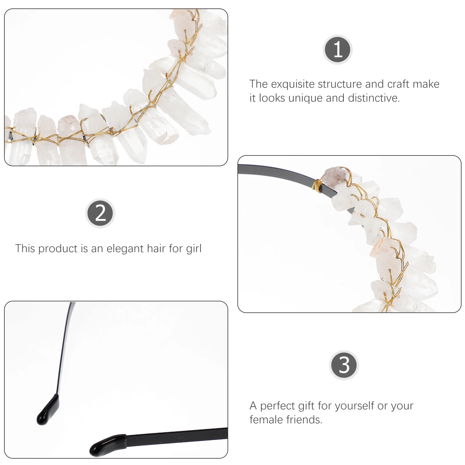 Элегантная заколка для волос с кристаллом, стильные аксессуары для вечеринок