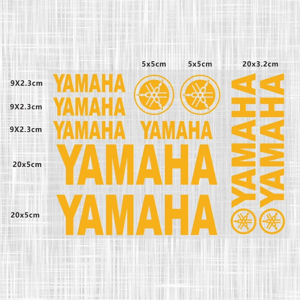 لملصقات ياماها الإنجليزية شعار دواسة دراجة نارية خزان الوقود خوذة الديكور مجموعة ملصقات