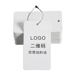 Custom Rectangle Hang Tags with Personalized Logo, Clothing Brand Fashion Paper Label, Garment Swing Tag, Price Label