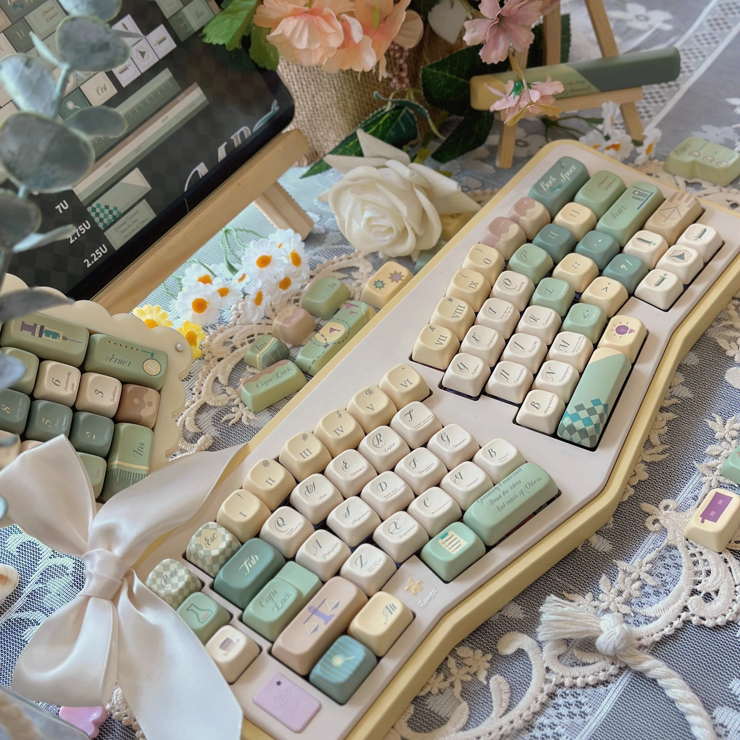 Personality keycaps Elegant retro keycaps Five-sided hot sublimation process Customized keycaps