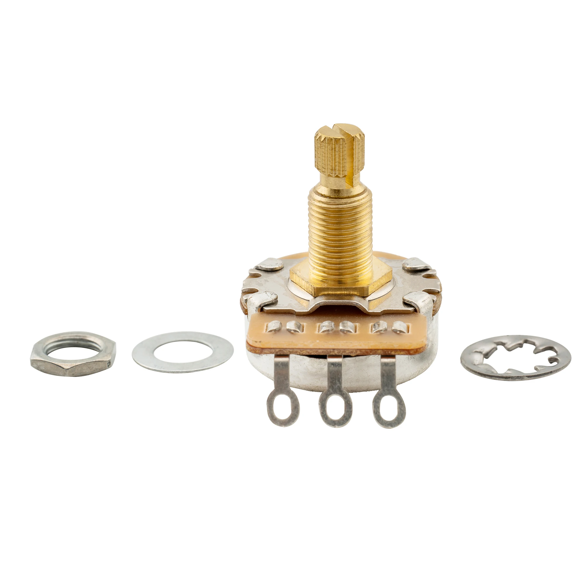 Musiclily Pro HD A250K/B250K/A500K/B500K/A25K/A1M Vollmessing Metrisch Grob 18-Spline Geteilter Schaft Potentiometer – Detail 18