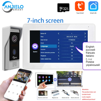 Wifi 7-Inch Touch Monitor Intercom in Private House 1080p Doorbell Camera Tuya Smart Home Video Phone Apartment Security Kit