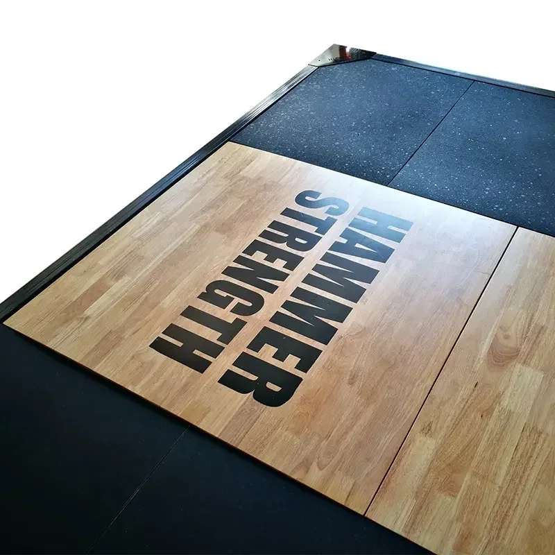 wooden barbell deadlift training platform weightlifting platform