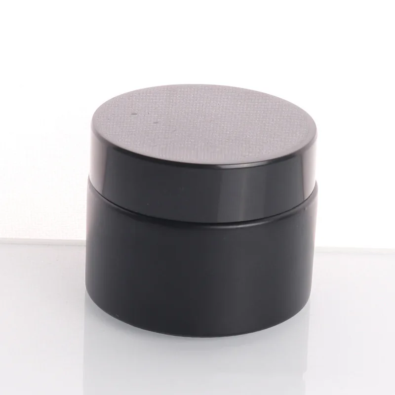 20 グラム/30 グラム/50 グラムガラスマットブラック化粧品フェイスクリーム詰め替えボトルリップクリームサンプルローションゲル容器空の化粧瓶ポット