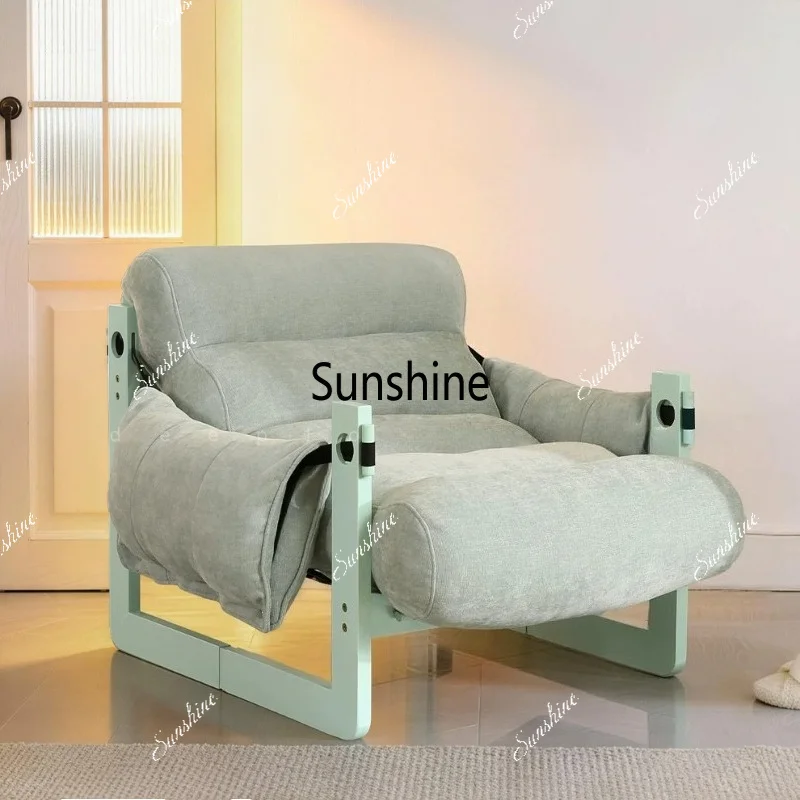 Fabric Lazy Sofa Living Room B & B Antique Bedroom Balcony Leisure Single Chair
