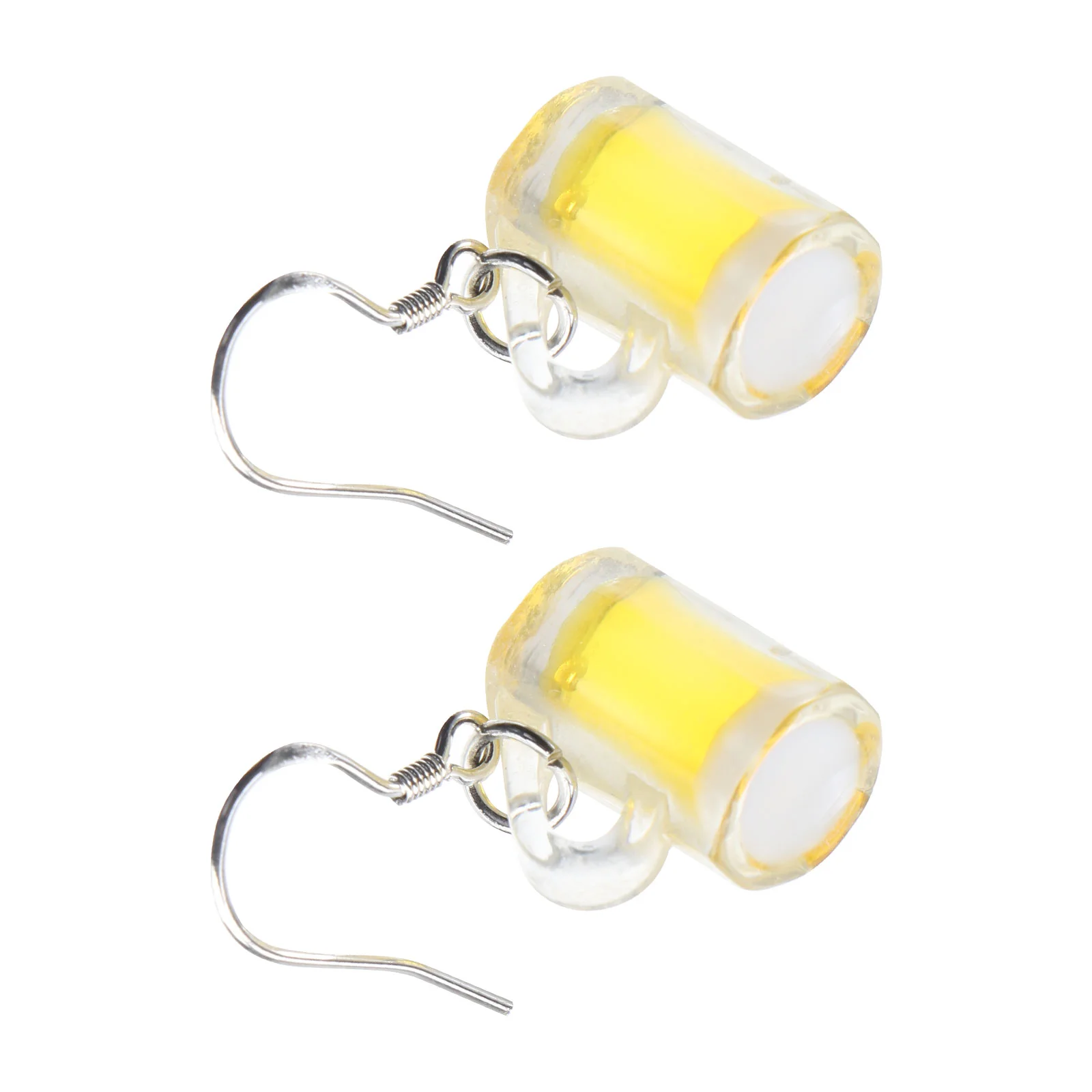 Ear Accessories for Beer Mug Earrings Bottles Delicate Jewelries Fashionable Yellow No Pierced Eardrop