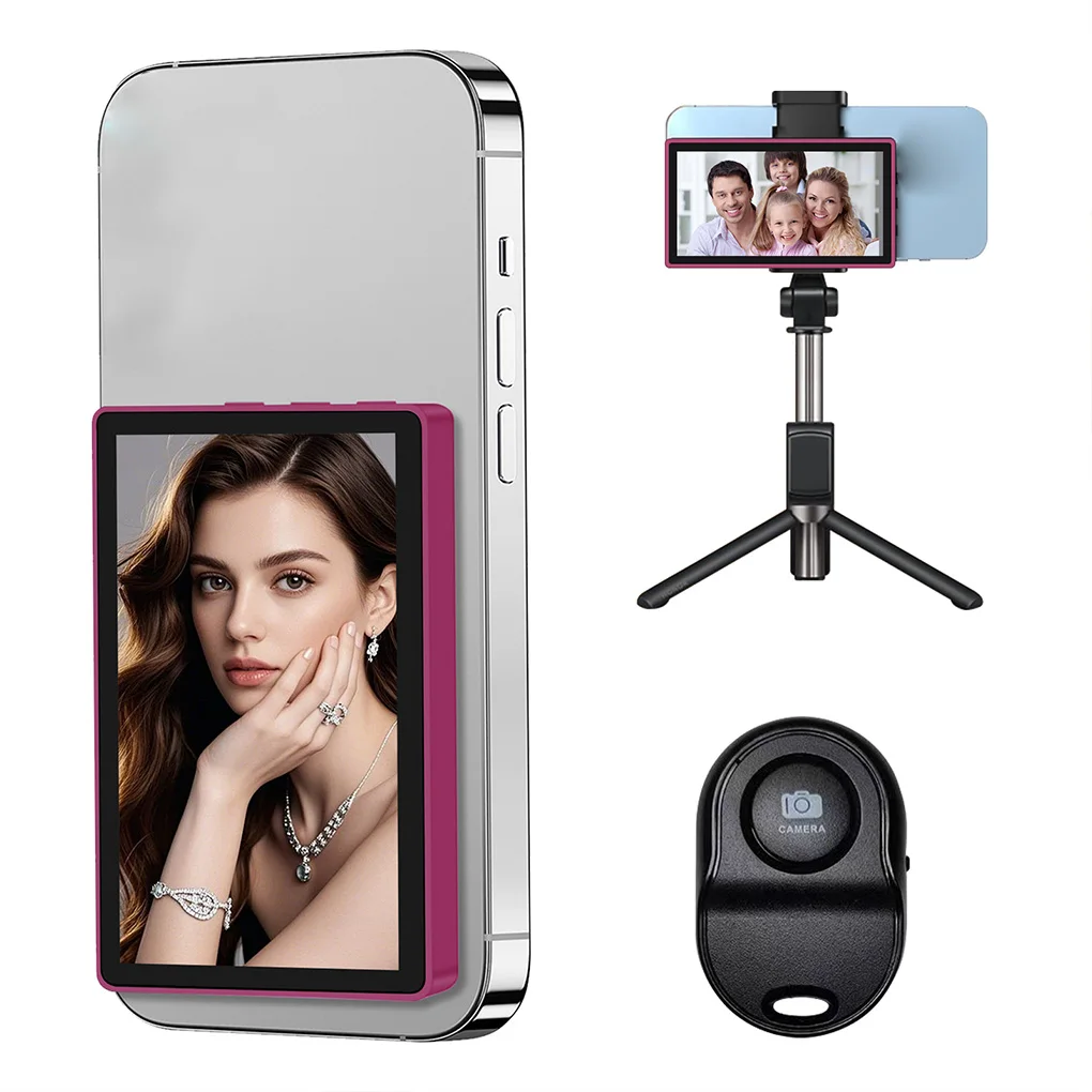 

4.95 Inches Vlog Selfie Monitor Screen Bluetooth Wireless Magnetic Support Smartphone For Smartphone Live Stream Video Recording