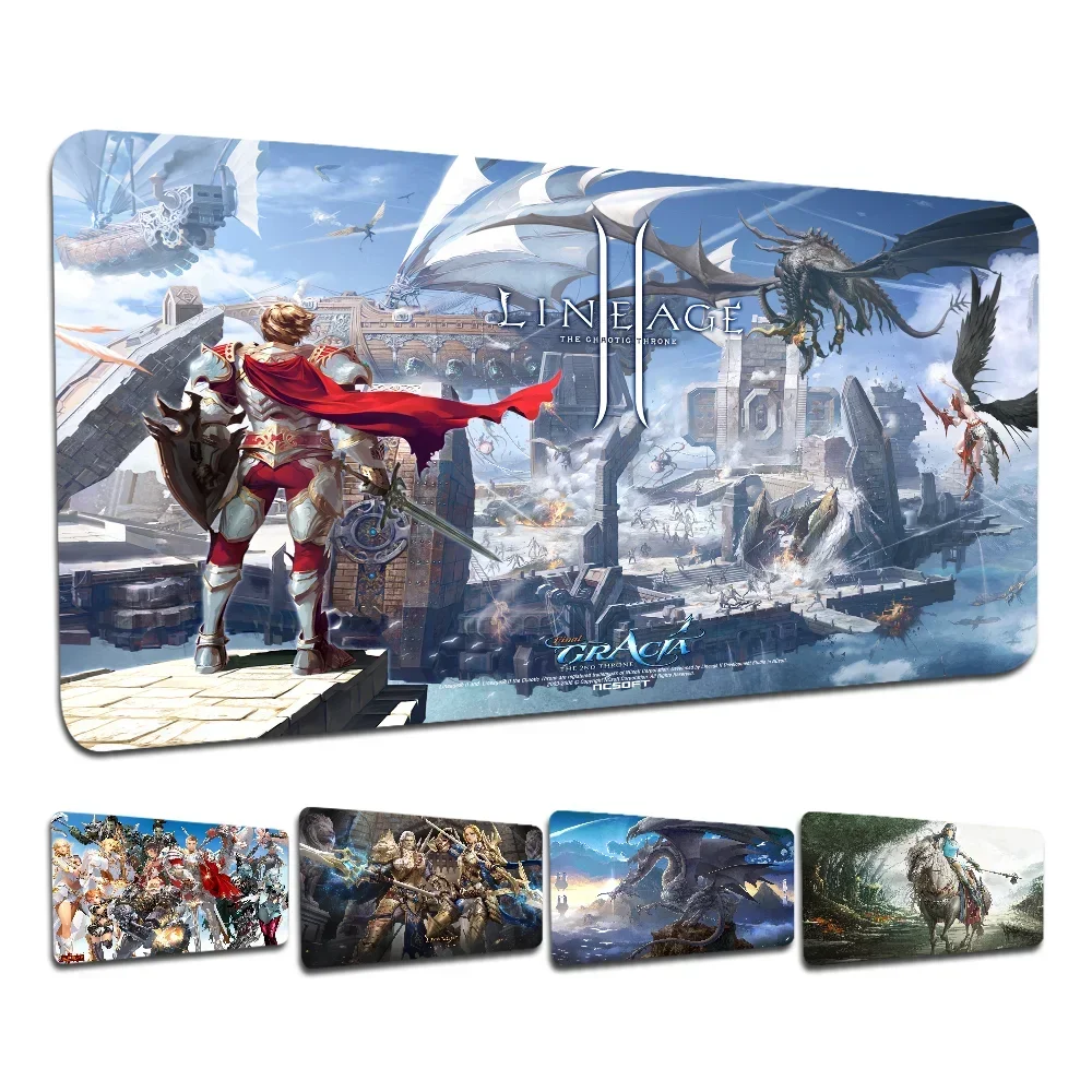 

Lineage 2, резиновый коврик для игровой мыши XXL для ПК, геймерские настольные коврики, коврик для клавиатуры, коврик для мыши, коврик для настольного компьютера Muismat