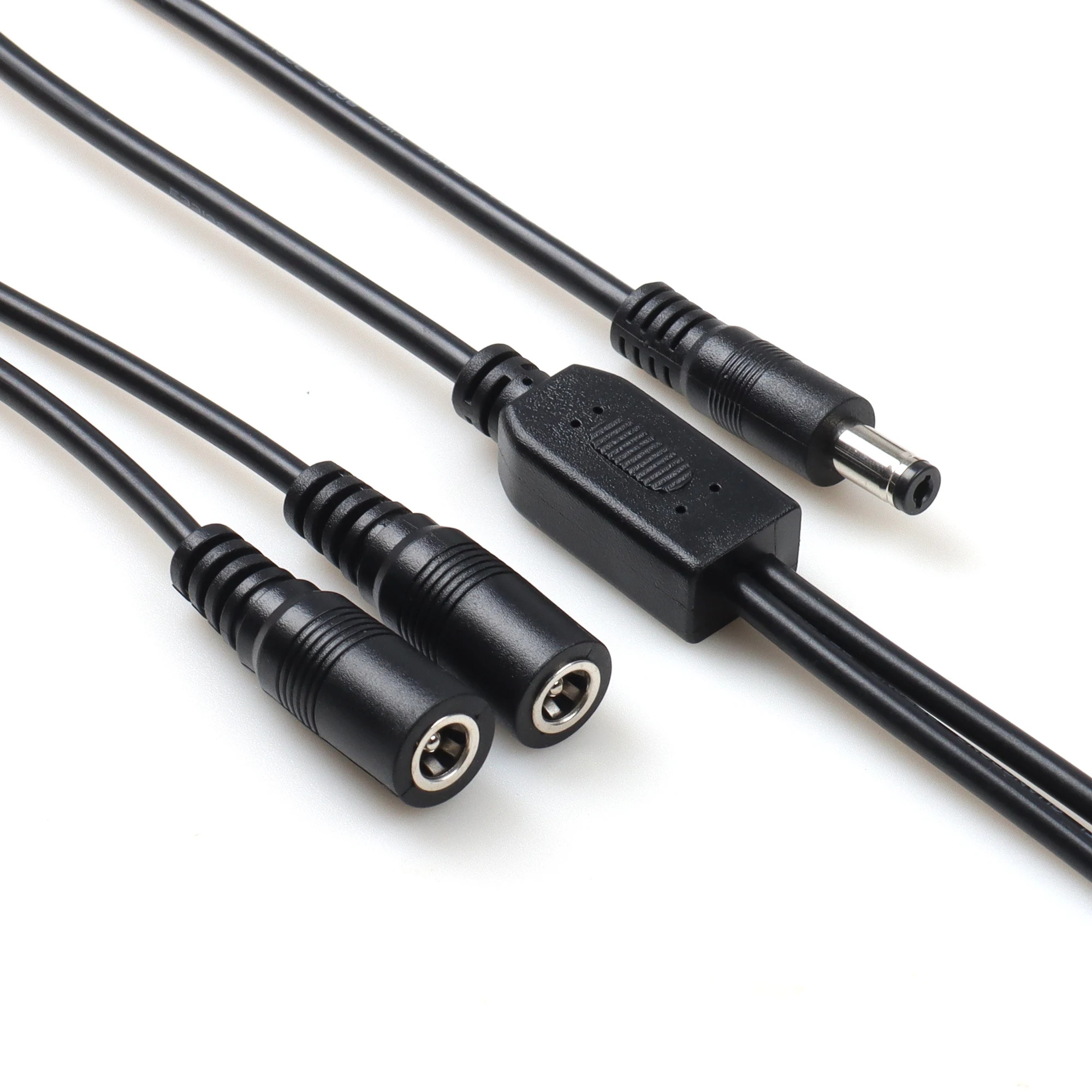 【LANO】DC-Stimmgabel-Stecker auf 2,3,4 Buchsen, 1-zu-2,3,4 Verteilerkabel 24AWG DC-Verteilerkabel DC 5521 für CCTV, Leitung 20AWG