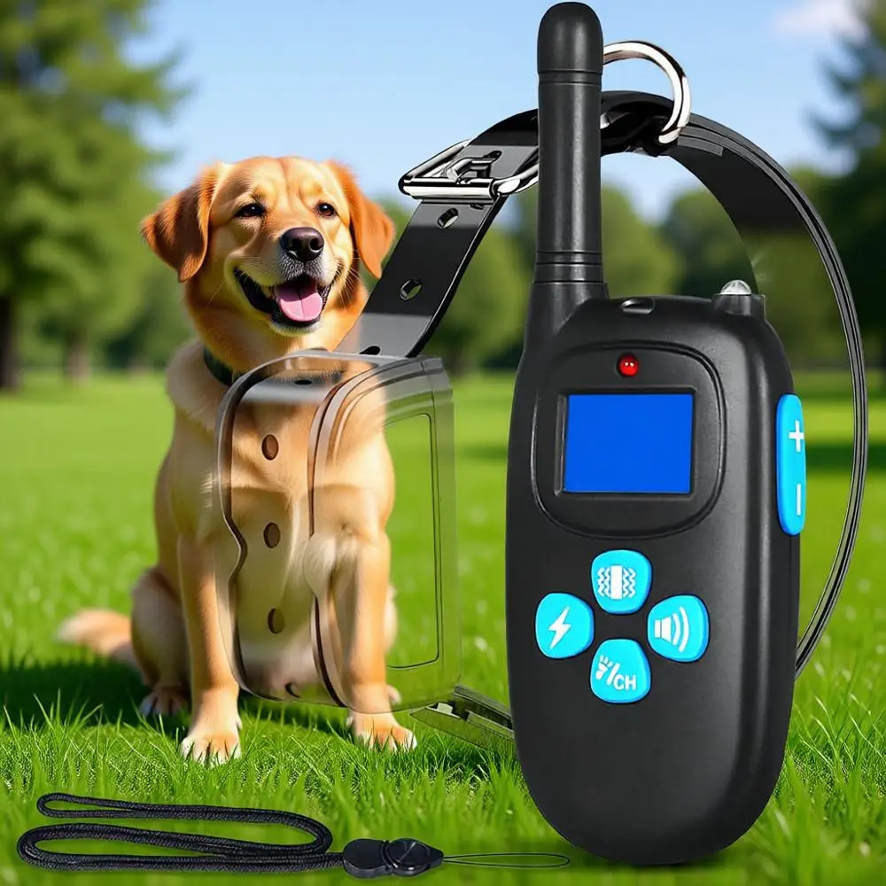 

Dog Training Collar with Remote, Separate Stimulus Keypad, Waterproof & Rechargeable Bark Control, Vibration/Shock, Electric Dog