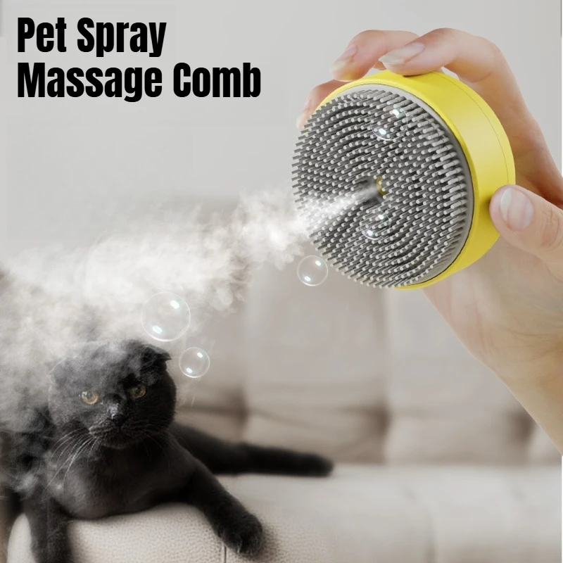 

Массажная расческа-спрей для кошек и собак, расческа-антифлай с одной кнопкой, щетка для купания, средство для удаления шерсти