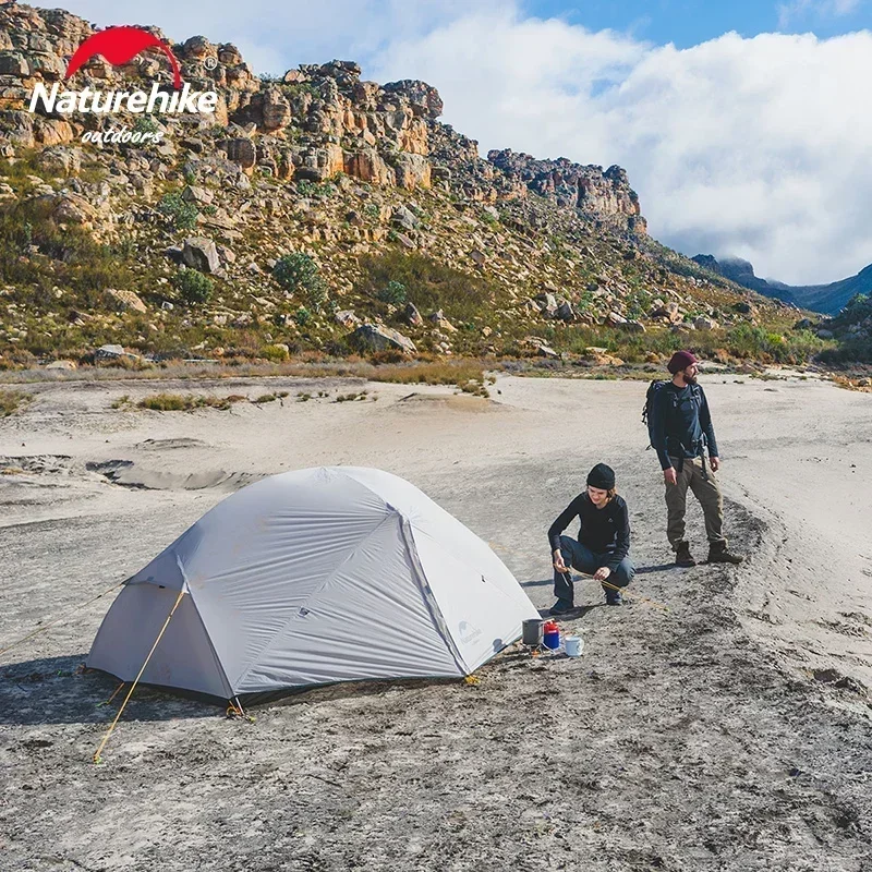 Imagem -06 - Naturehike-tenda de Dupla Camada para Pessoas Ultraleve Impermeável Camping Anti uv Sombra de Praia Caminhadas Sobrevivência ao ar Livre