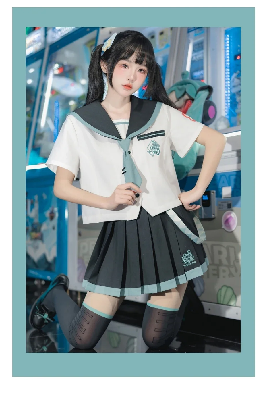 JK Uniform Skirt Set Japanese Style Women 2025 Preppy Style Female Long Sleeve Sailor Collar Shirt Pleated Skirt dse3df