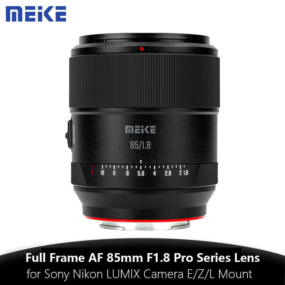 Полнокадровый портретный объектив серии MEKE Meike Pro AF 85 мм f1.8 Pro для камер Sony E Nikon Z Lumix L Fujifilm X Mount