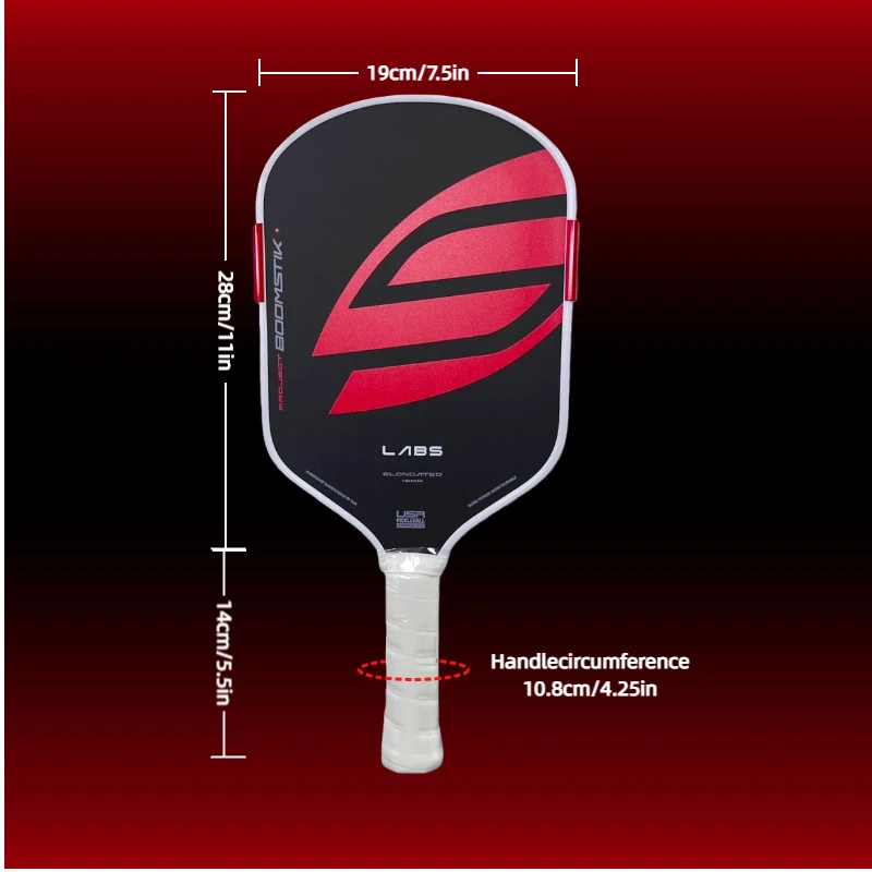 مجداف Boomstick Pickleball الجديد أقوى نظام أساسي من الفوم على الإطلاق EVA Power Ring T700 مضرب كرة المخلل من ألياف الكربون