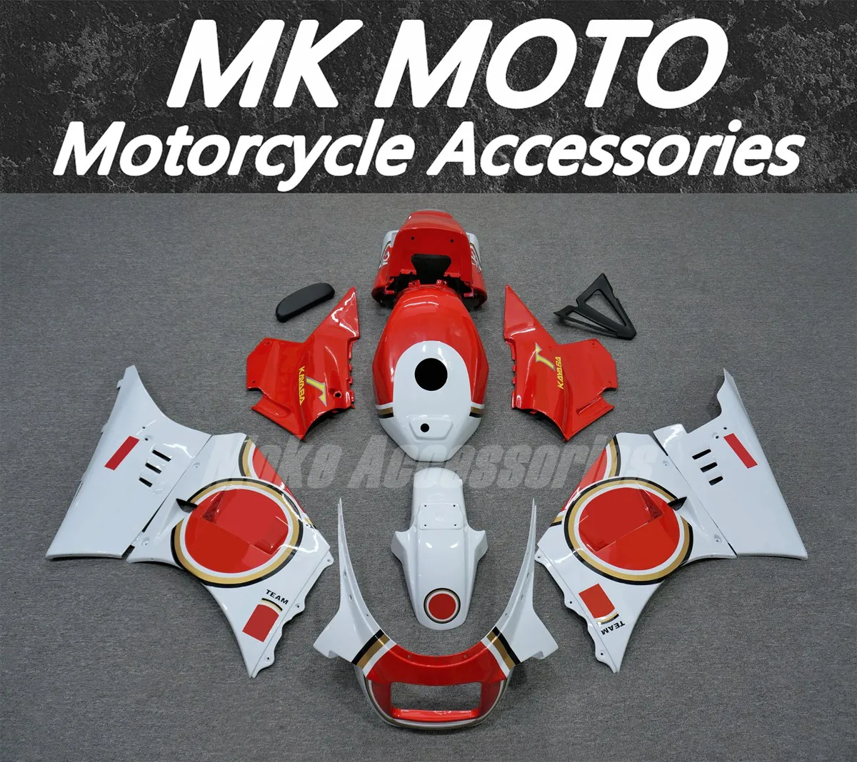Fairings Kit Fit For RG500 RG400 1984 1985 1986 1987 Bodywork Set High Quality Abs White Red Glod
