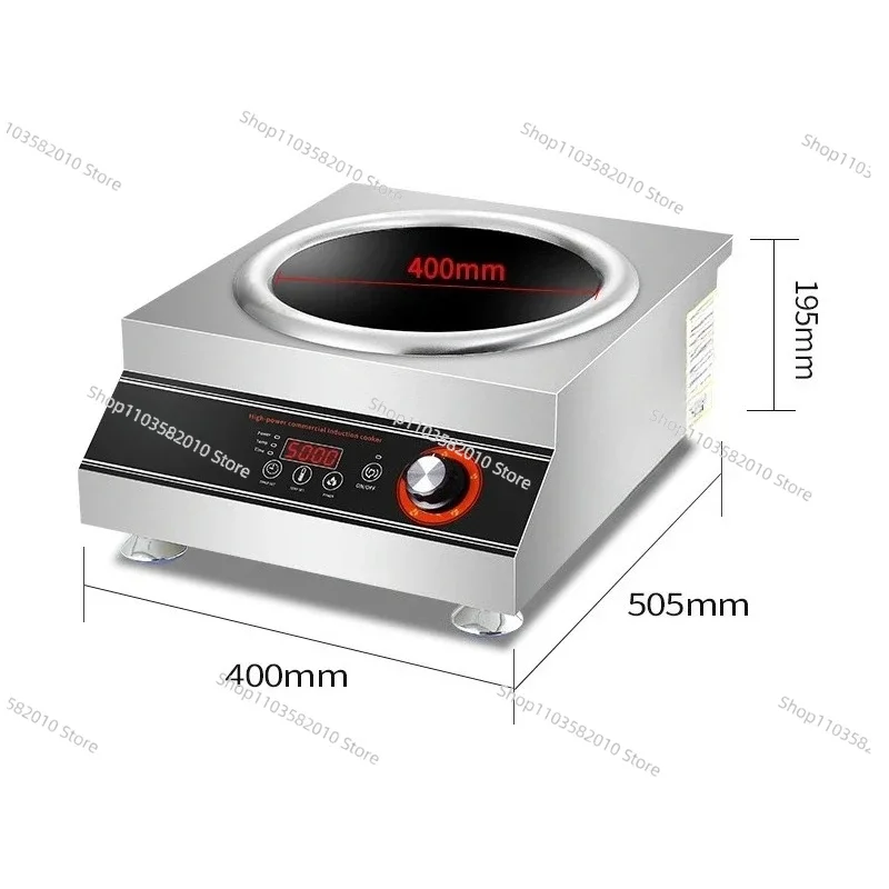 Commercial 110V/220V 5000W High-power Cooking Wok burner Type Induction Cooker Concave Furnace Stove Home Kitchen Use Cooktop