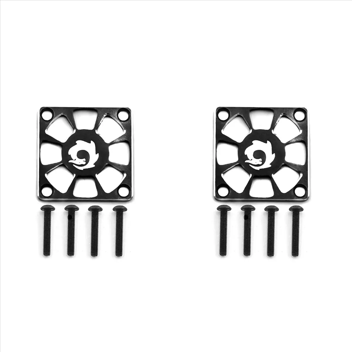 BEDW-2X Aluminum Alloy Cooling Fan Cover 30X30mm For RC Motor ESC Electric Regulating Fan Protection Cover, Black
