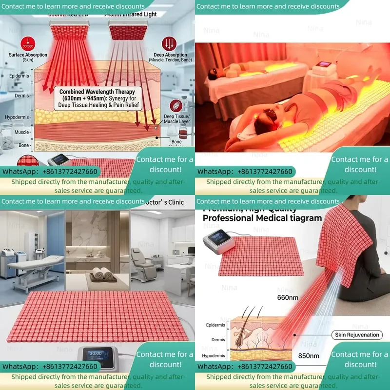 Dual-Use Red Light Mattress Ease Joint Pain Relief Pressure and Anxiety Improve Sleep Quality for Spa